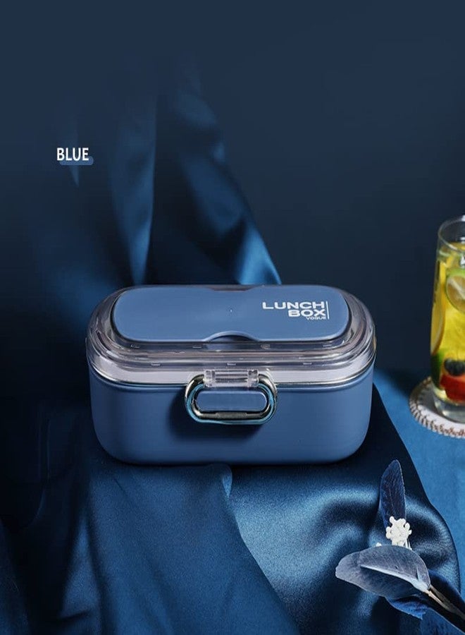 Invite Enterprise Thermal Insulation Double Layer Lunch Boxes Reusable Freezer Safe 2 Layer Portion Snack Containers for Adults and Kids.(Pack of 1) (2 Compartment Lunch Box) - Image 4